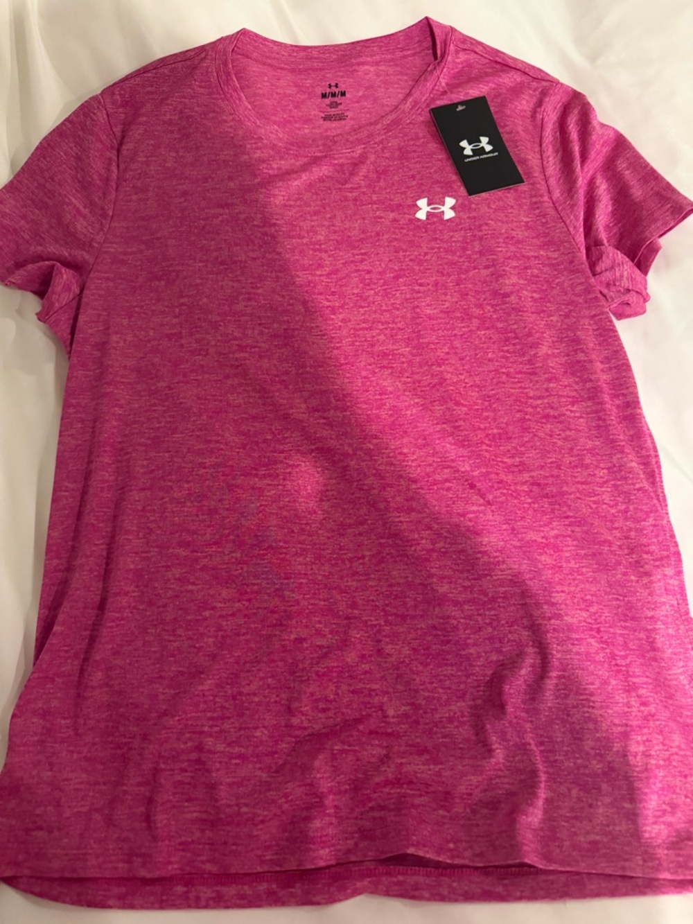 Under Armour Women's Hot Pink Heather Short Sleeve Performance Tee